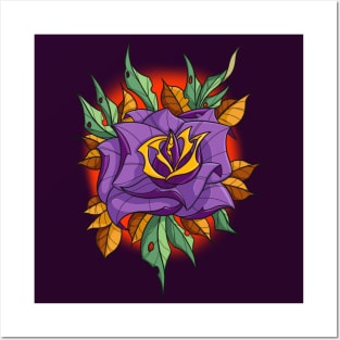 Gothic rose tattoo design Posters and Art